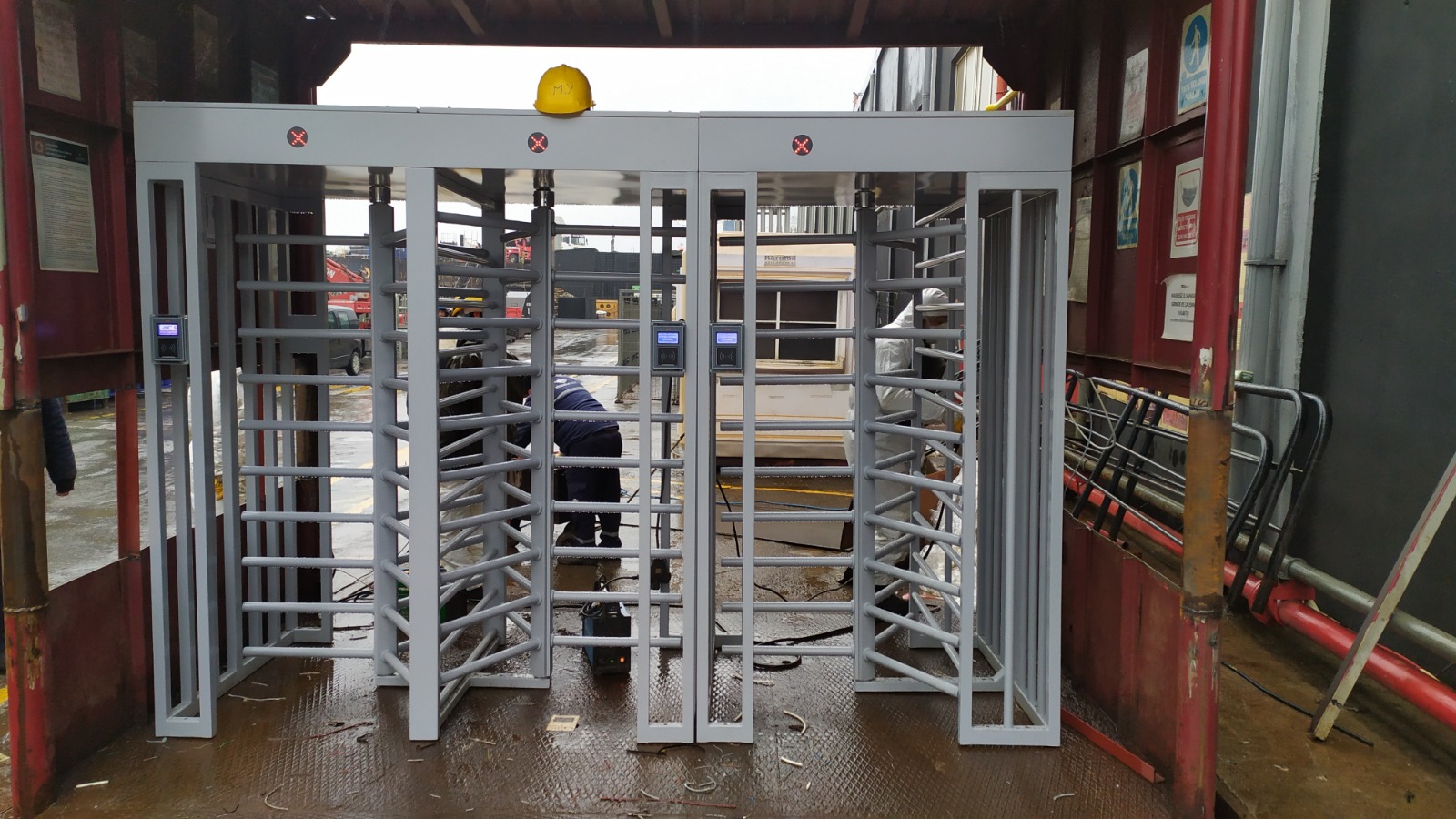 Painted turnstile and card reader system project
